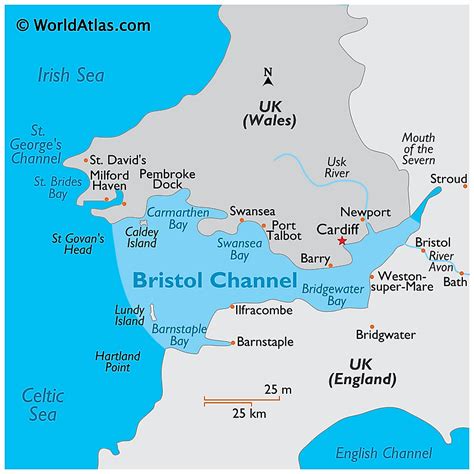 map of bristol channel uk